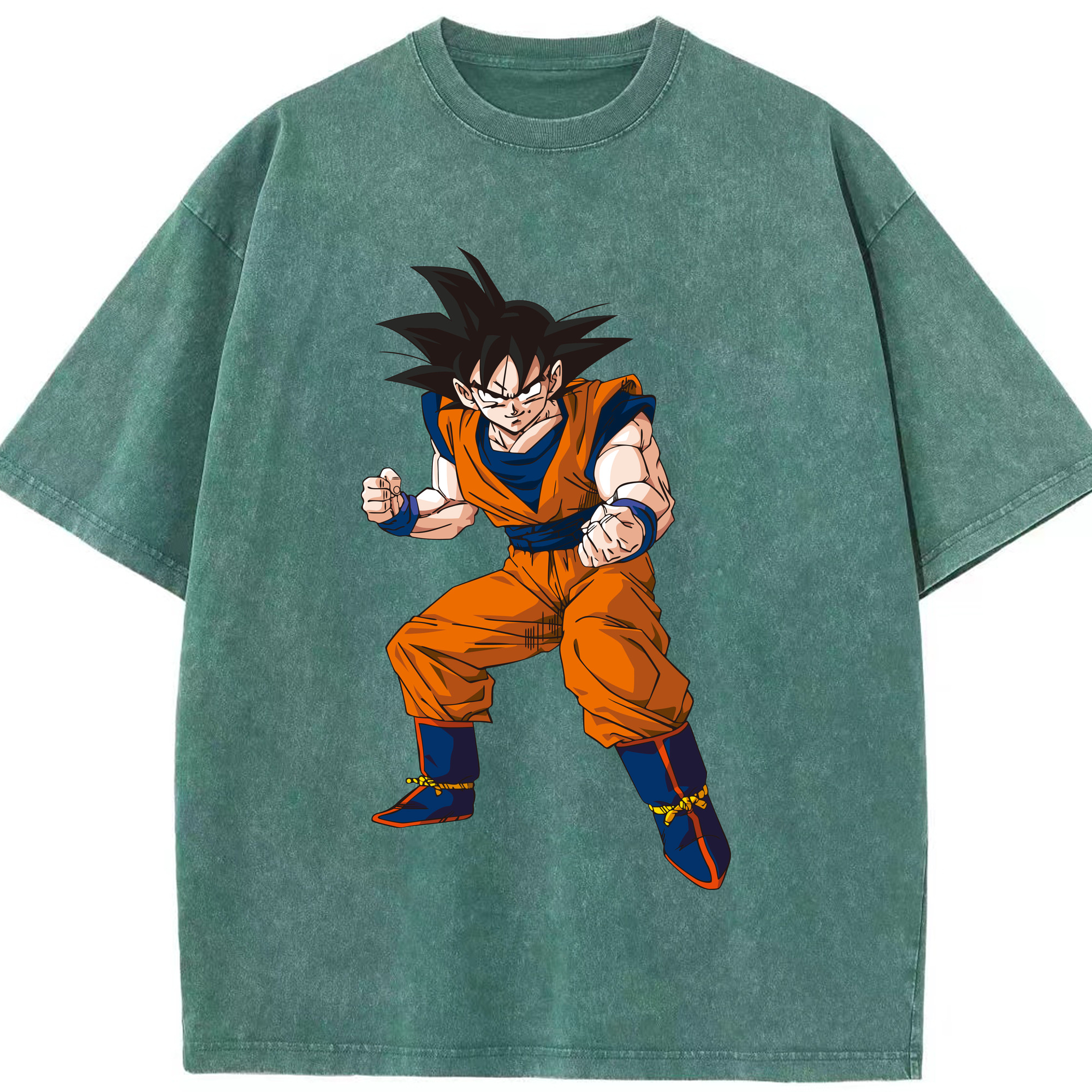 ドラゴンボール 孫悟空（そん ごくう）Son Goku カカロット DRAGON BALL Kakarotto 綿100% ヴィンテージ風 半袖Tシャツ（フロントプリント）
